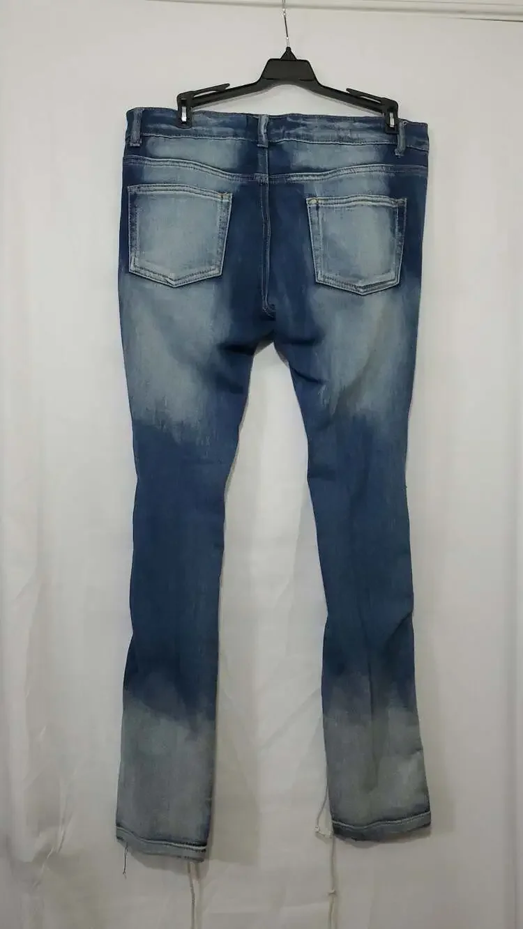 DAZL. Distressed Lace-Up Ombre Skinny Jeans Size 7